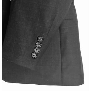 Lauren Ralph Lauren‎ Mens Sport Coat Suit Jacket Textured Gray Blue Threads 42R